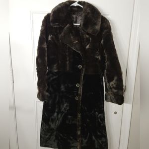 Faux Fur Deep Pile Winter Coat Size 16 (M /L)